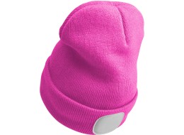 Cappello con lampada frontale 180 lm, ricaricabile, USB, taglia unica, cotone/PE, rosa