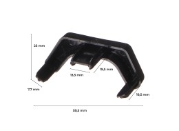 Tappo in plastica per la slitta del portabici BIKE 2 / 3 / 4, nero - pezzo di ricambio