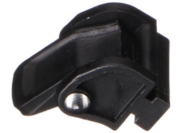Fibbia in plastica per cinturino di fissaggio del portabici BIKE 2 / 3 / 4, nera - pezzo di ricambio