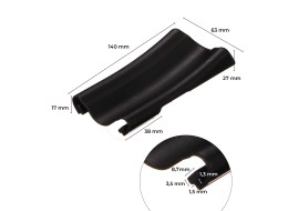 Piattaforma in plastica per pneumatico per portabici BIKE 2 / 3 / 4, nera - pezzo di ricambio