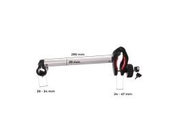 Braccio / supporto per telaio bici per portabici da gancio traino, lungo, lunghezza 29 cm - pezzo di