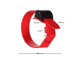 Cinturino a sgancio rapido per portabici da gancio traino, lunghezza 38 cm, rosso - pezzo di ricambi