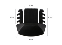 Terminale in plastica per barra trasversale ROOF RACK IN / FIX, nero - ricambio