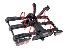 Portabici per gancio di traino E-BIKE 3 PREMIUM - 3 biciclette elettriche, portata 60 kg, pieghevole