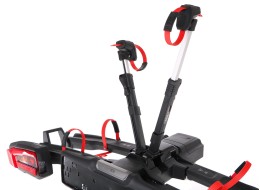 Portabici per gancio di traino E-BIKE 2 PRO - 2 biciclette elettriche, portata 60 kg, pieghevole