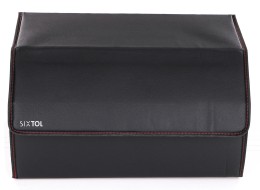 Organizer per il bagagliaio dell'auto CAR COMPACT LEATHER L, 2 scomparti, pieghevole, con coperchio