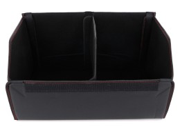 Organizer per il bagagliaio dell'auto CAR COMPACT LEATHER L, 2 scomparti, pieghevole, con coperchio