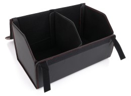 Organizer per il bagagliaio dell'auto CAR COMPACT LEATHER L, 2 scomparti, pieghevole, con coperchio
