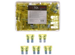 Set di fusibili automobilistici a lama MECHANIC FUSE SET 20A, 100 pz
