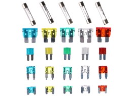 Kit di fusibili a lama e in vetro per auto MECHANIC FUSE SET 215