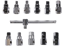 Kit per lo scarico dell'olio MECHANIC OIL DRAIN SET 12, Hex + quadro, 12 pz