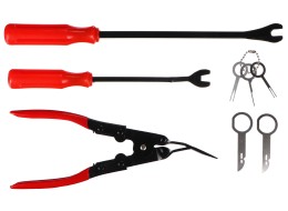 Set multifunzionale per lo smontaggio di rivestimenti e interni MECHANIC TRIM SET 19, 19 pezzi