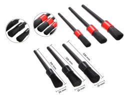 Set di pennelli di precisione per la pulizia dell'auto CAR DETAILING BRUSH 6, 6 pezzi