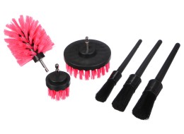 Set multifunzione di utensili per pulizia e lavaggio auto CAR DETAILING PINK 9, 9 pz