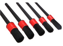 Set di pennelli di precisione morbidi per pulizia auto CAR DETAILING BRUSH 5 SOFT, 5 pz