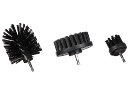 Set di spazzole per trapano per la pulizia dell'auto CAR DETAILING DRILL BRUSH 3 HARD, 3 pz