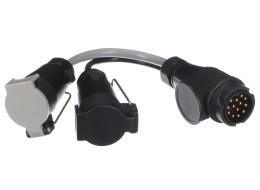 Riduttore cavo spina del gancio di traino TRAILER CABLE 6, da 13 pin a 7 pin N+S, 35 cm
