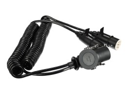 Adattatore a spirale 15 poli a 2x 7 poli (S+N) TRAILER CABLE 9, 24V, 3,5m