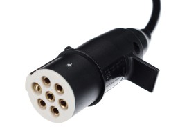 Cavo a spirale di collegamento 7 pin tipo S TRAILER CABLE 10, spina in plastica, 24V, 3,5m