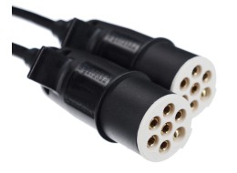 Cavo a spirale di collegamento 7 pin tipo S TRAILER CABLE 10, spina in plastica, 24V, 3,5m