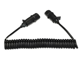 Cavo a spirale di collegamento 7 pin tipo S TRAILER CABLE 10, spina in plastica, 24V, 3,5m