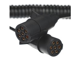 Cavo a spirale di collegamento 7 pin tipo N TRAILER CABLE 11, spina in plastica, 24V, 3,5m