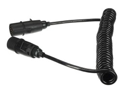 Cavo a spirale di collegamento 7 pin tipo N TRAILER CABLE 11, spina in plastica, 24V, 3,5m