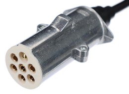 Cavo a spirale di collegamento 7 pin tipo S TRAILER CABLE 12, spina metallica, 24V, 3,5m