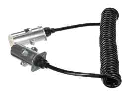 Cavo a spirale di collegamento 7 pin tipo S TRAILER CABLE 12, spina metallica, 24V, 3,5m