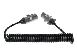 Cavo a spirale di collegamento 7 pin tipo S TRAILER CABLE 12, spina metallica, 24V, 3,5m
