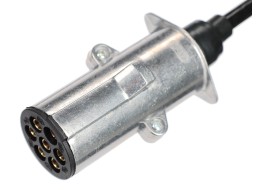 Cavo a spirale 7 poli tipo N TRAILER CABLE 13, spina metallica, 24V, 3,5m