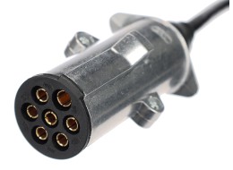 Cavo a spirale 7 poli tipo N TRAILER CABLE 13, spina metallica, 24V, 3,5m