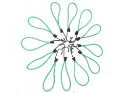 Set di elastici con gancio metallico CARGO CORD SET 1, 21 cm, 12 pz