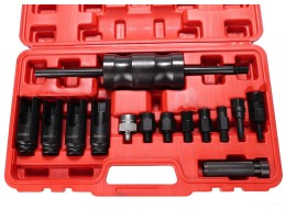 Kit per smontaggio iniettori con martello scorrevole a percussione MECHANIC PULLER SET 1, 14 pezzi