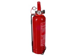 Estintore a polvere FIRE STOP 1 kg, ABC, completamente metallico, incluso supporto metallico