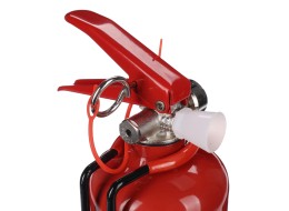 Estintore a polvere FIRE STOP 1 kg, ABC, completamente metallico, incluso supporto metallico