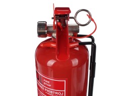 Estintore a polvere FIRE STOP 1 kg, ABC, completamente metallico, incluso supporto metallico