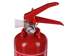 Estintore a polvere FIRE STOP 1 kg, ABC, completamente metallico, incluso supporto metallico