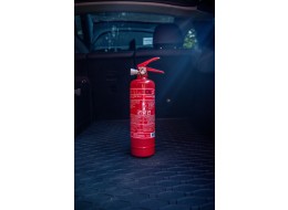 Estintore a polvere FIRE STOP 1 kg, ABC, completamente metallico, incluso supporto metallico