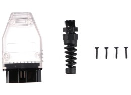 Spina OBD-II a 16 pin per montaggio di cavo personalizzato MECHANIC CABLE 30, trasparente
