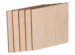 Tavolette in legno CREATIVE WOOD SET 5, 10 x 10 cm
