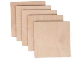 Tavolette in legno CREATIVE WOOD SET 5, 10 x 10 cm