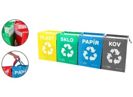 Borse per raccolta differenziata SORT EASY 4 METAL, 30x30x40cm, 4x36l, 4 pezzi