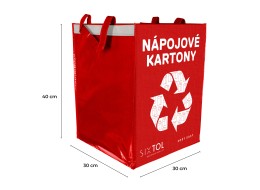 Borsa per raccolta differenziata SORT EASY CARTON, 30x30x40cm, 36l