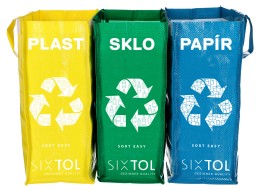 Borse per rifiuti differenziati SORT EASY 3 SLIM, 18x30x40 cm, 3 x 22 l, 3 pezzi