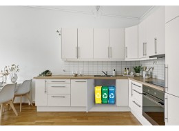 Borse per rifiuti differenziati SORT EASY 3 SLIM, 18x30x40 cm, 3 x 22 l, 3 pezzi