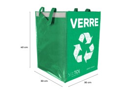 Borse per raccolta differenziata SORT EASY 3 BASIC FR, 30 x 30 x 40 cm, 3 x 36 l, 3 pz