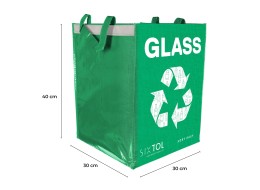 Borsa per raccolta differenziata SORT EASY GLASS EN, 30x30x40 cm, 36 l