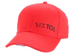 Cappellino con visiera con luce LED B-CAP 25lm, ricaricabile, USB, taglia unica, rosso