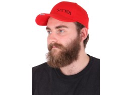Cappellino con visiera con luce LED B-CAP 25lm, ricaricabile, USB, taglia unica, rosso